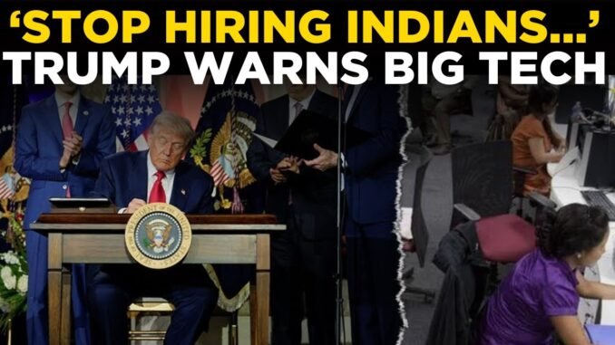LIVE | Trump’s Shocking Threat to Google, Microsoft Over Hiring Indians | AI Summit LIVE In USA