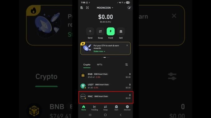 MNC COIN LISTED AND TRADING LIVE IN TRUST WALLET AND PANCAKE SWAP
