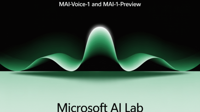 Microsoft AI Lab Unveils MAI-Voice-1 and MAI-1-Preview: New In-House Models for Voice AI