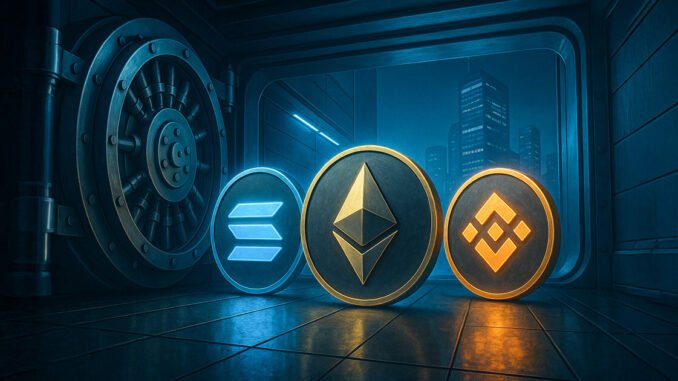 Solana, BNB, Ethereum to get $1.75B injection as global companies accelerate crypto treasury buys