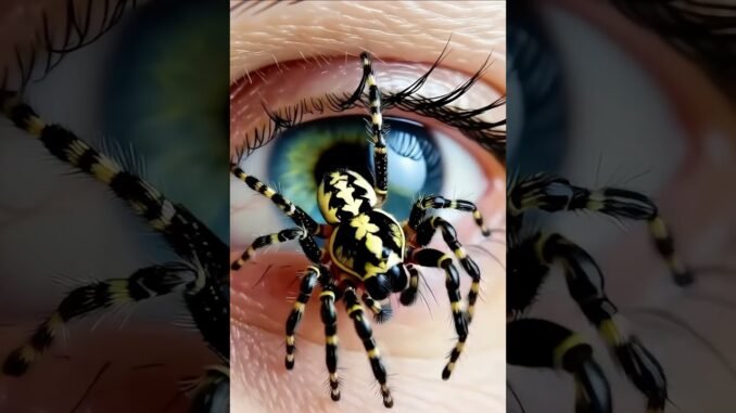 Spider hanging out #grokimagine #cursed #creepy #brainrot