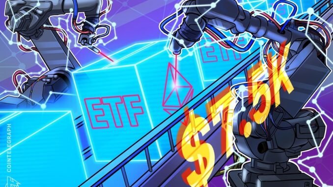 Standard Chartered Lifts 2025 ETH Target to $7.5K on Stablecoin, ETF Surge