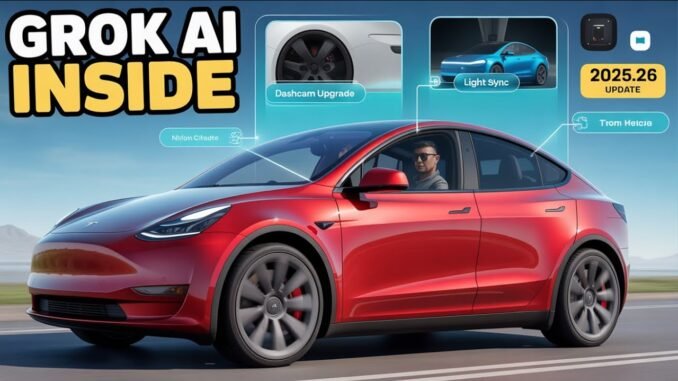 Tesla 2025.26 Update: Grok AI, Dashcam Upgrades, Light Sync & More!