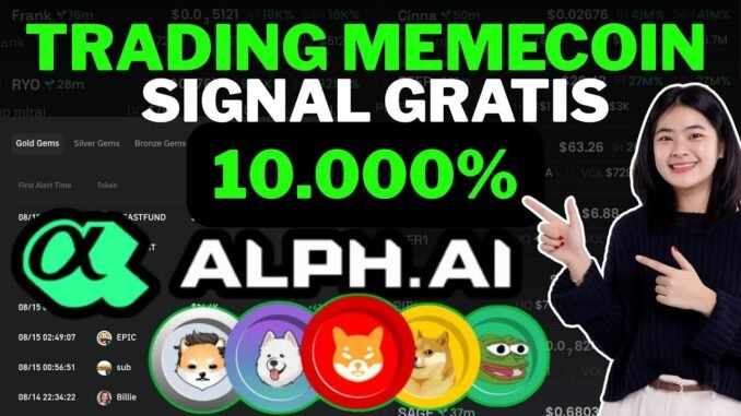 Trading Memecoin Dengan Signal Gratis #memecoin #alph.ai #dexscreener