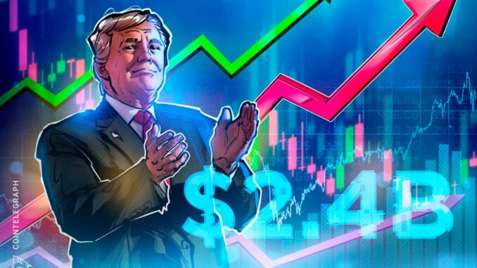 Trump Has Gained $2.4B in Crypto Industry Since 2022: Report Trump Has Gained $2.4B in Crypto Industry Since 2022: Report
