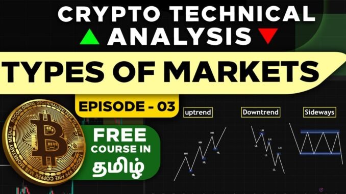📊 Types of Market in Crypto Trading Explained in Tamil | Technical Analysis Course for Beginners