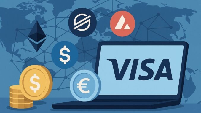 Visa Makes Huge Crypto Move to Support Two Major Blockchains, Visa Now Supports Avalanche and Stellar & 3 Stablecoins: Why Best Wallet Token Benefits