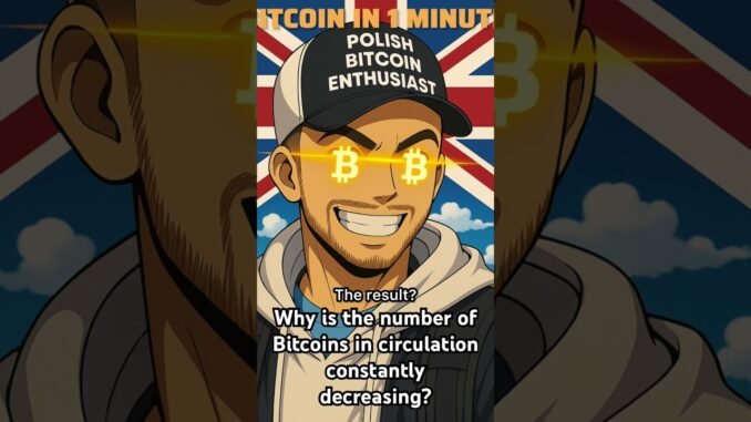 Why is the number of Bitcoins in circulation constantly decreasing?