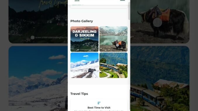 create a website for sikkim and darjeeling travelling guide #coding #sikkim #sikkimtour #south