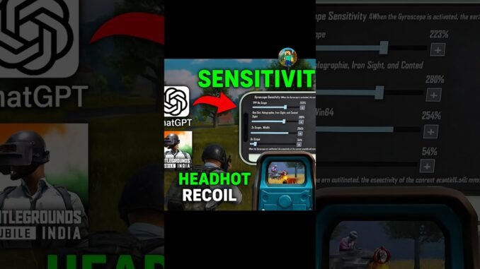 no recoil 🚫sensitivity using ai🤖 bgmi guide 🫵 #bgmitipsandtricks #shorts