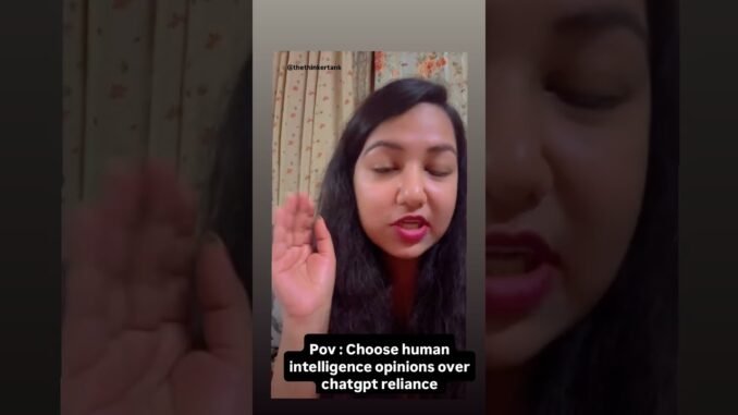 stop relying to AI and start trusting own thoughts again #chatgpt #ai