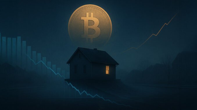 your home is worth less than ever in Bitcoin