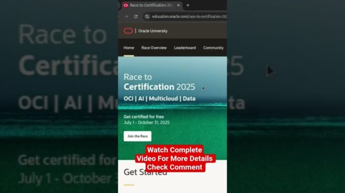 ₹20,000+ Oracle Certification FREE in 2025! | Cloud & AI Guide #cloud #oracle #cloudcomputing
