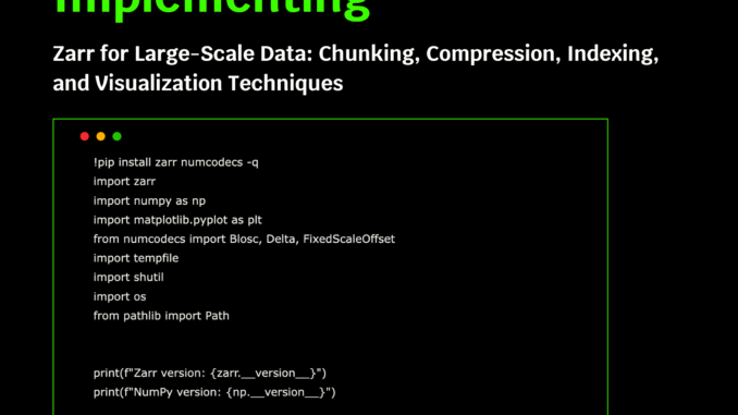 A Coding Guide to Implement Zarr for Large-Scale Data: Chunking, Compression, Indexing, and Visualization Techniques