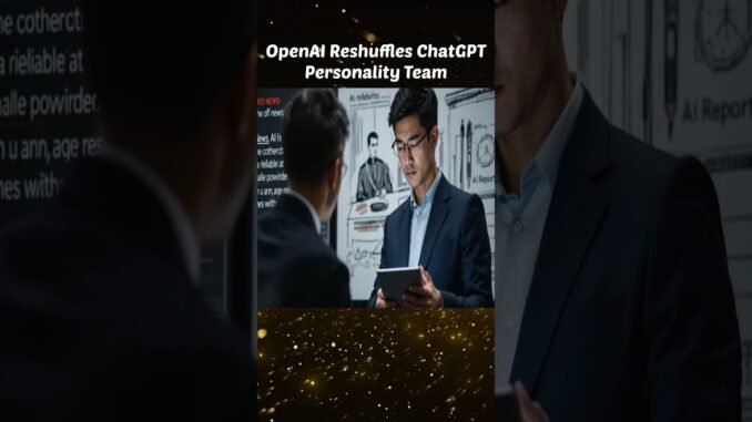 AI News: OpenAI Reshapes Team Behind ChatGPT's Personality Development