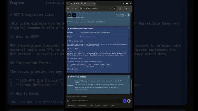 🤖 Agent Zero + CoinGecko MCP: AI-Powered Cryptocurrency Data Live Setup and Demo!