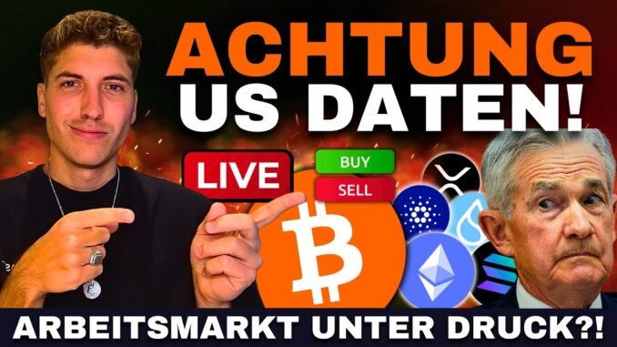 🔴 Bitcoin & Crypto Live Trading: US Arbeitsmarkt & Börsenstart - Das passiert JETZT! 🚨