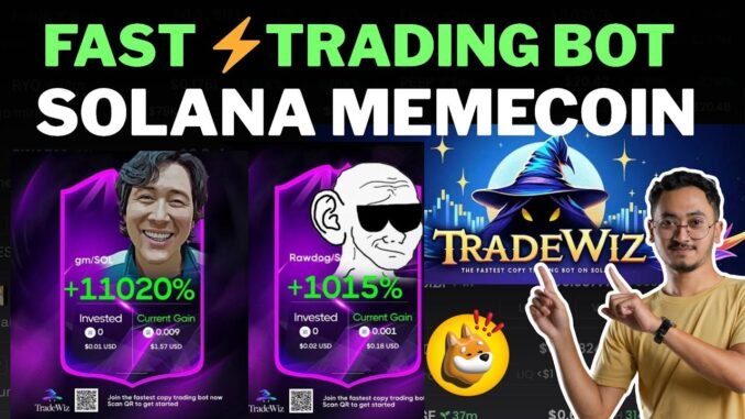 Cara Trading MemeCoin Solana Bot Tradewiz - Tutorial untuk Pemula #memecoin #dexscreener #tradewiz
