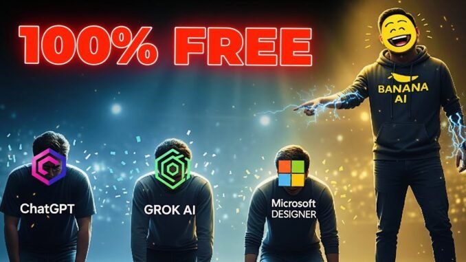 Chatgpt 5 vs Grok Ai vs Microsoft vs Banana Ai | Best Text to Image AI generator Tool (100% Free)