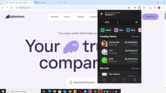 Como Comprar Memecoins na Phantom Wallet Usando o DexScreener | Guia Passo a Passo Completo