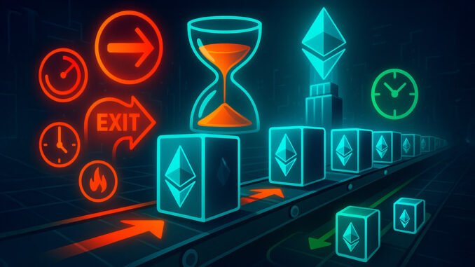 Ethereum staking exit wait balloons to 43 days