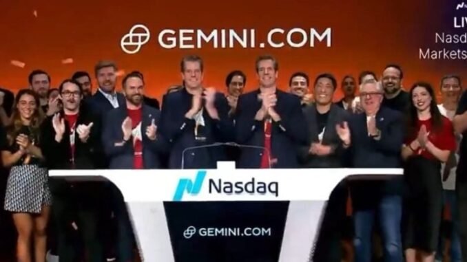 Gemini goes live on Nasdaq exchange