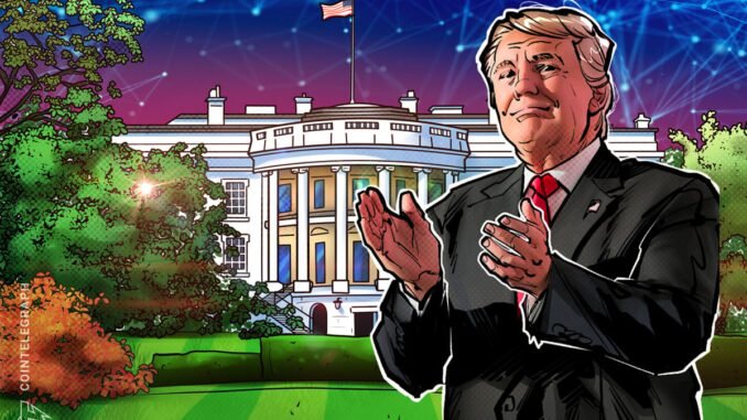 Golden Trump Statue Holding Bitcoin Appears in DC Golden Trump Statue Holding Bitcoin Appears in DC