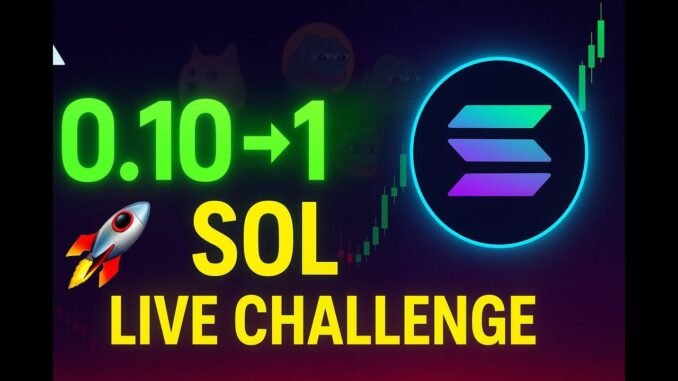 LIVE: 0.10 to 1 SOL MEMECOIN Trading Challenge | Axiom + Dexscreener