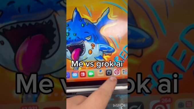 Me vs grok ai #shorts#drawing#art