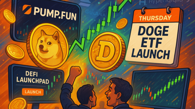 Memecoin news: Pump.fun flips Hyperliquid in revenue, DOGE ETF expected this week