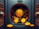 AI generated image of BTC in a locker