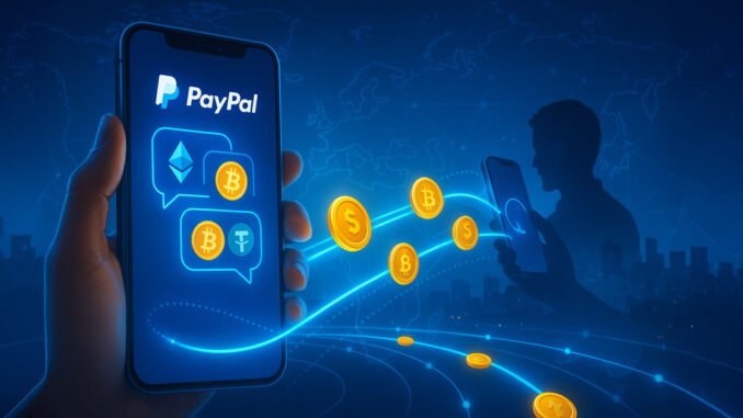PayPal redefines messaging with crypto and cash payment links