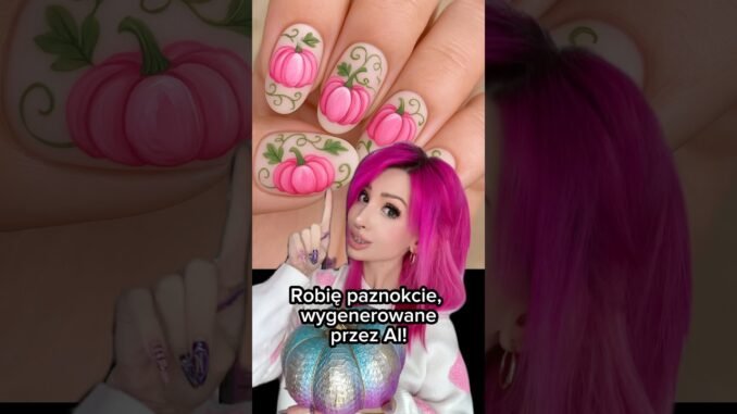 Paznokcie wygenerowane przez AI?! 😱 #chatgpt #aiart #sztucznainteligencja #paznokcie #autumnnails