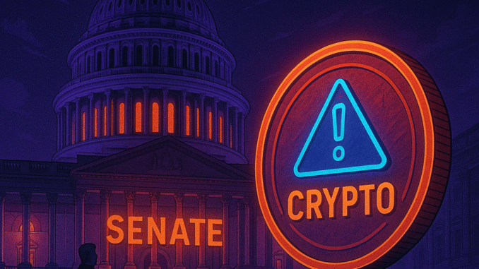Senate Pushes Forward on Crypto Bill: Critics Question If Oversight crypto btc btcusd
