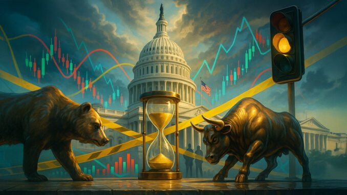 The odds of U.S. government shutdown are at an all-time high as the markets hold their breath