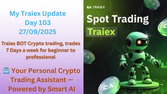 Traiex AI Crypto trading bot hands free trading.