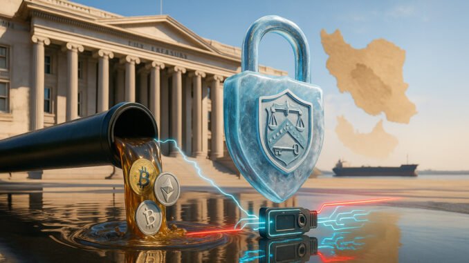 US sanctions say Iran’s oil for crypto web pushed $100M through 2023 to 2025