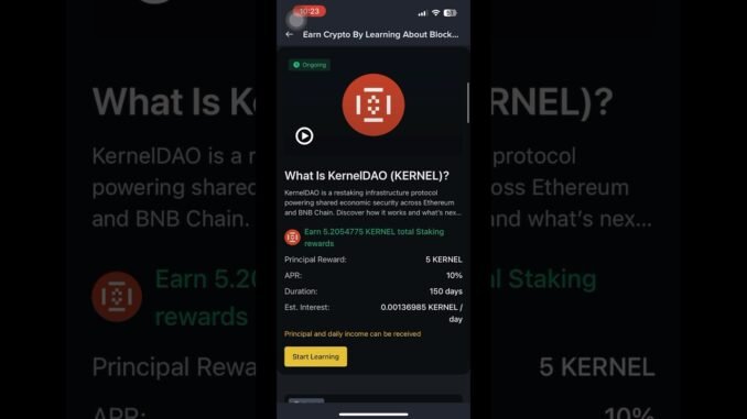 What Is KernelDAO (KERNEL)? | Complete Guide #binance #bitcoin #btc #crypto #shorts #free