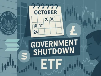 US government shutdown may delay Solana & Litecoin ETF approvals, creating uncertainty and market volatility.