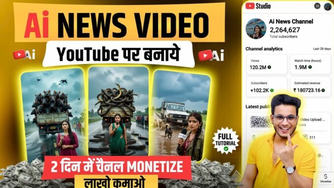 ai news video kaise banaye | ai video kaise banaye | ai news channel kaise banaye