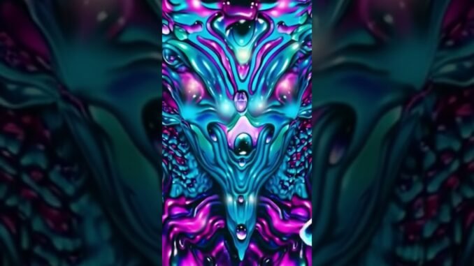 ‘Oversoul’ by Poplawski. Oil on canvas. 2013. Animation by Grok Ai.