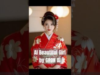 AI Beautiful Kimono Woman by GROK AI #angel  #aiartmodellookbook  #kimono #기모노