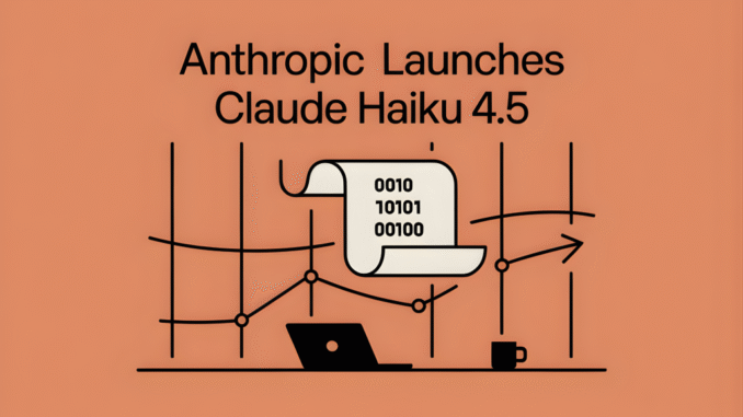 Anthropic Launches Claude Haiku 4.5: Small AI Model that Delivers Sonnet-4-Level Coding Performance at One-Third the Cost and more than Twice the Speed