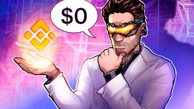 Binance Says Tokens Did Not Actually Lose 100% of Value in Market Crash