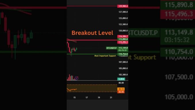 Bitcoin Breakout Alert 🚨 | $120K Target Coming?”“BTC About to Explode? 🔥 Watch This Level!