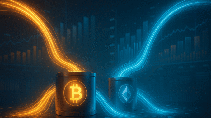 Bitcoin, ETH Lead Record $6 Billion Flows Into Crypto Funds Bitcoin & Ethereum