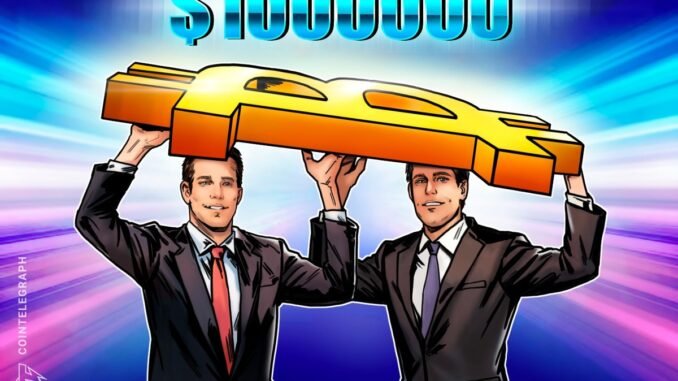 Bitcoin as ‘Gold 2.0’? Winklevoss Twins Predict a $1M Future
