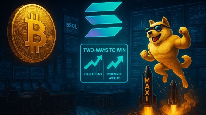 Bitwise Compares Solana to Bitcoin & Traders Watch Best Meme Solana’s Dual Upside Draws Attention, But Maxi Doge May Offer Even Bigger Rewards.