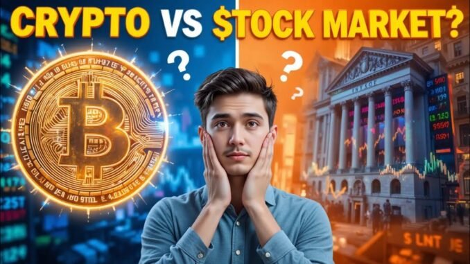 “Crypto or Stock Market? The Truth Beginners Need to Know!”#crypto2025 #bitcoinnewstoday