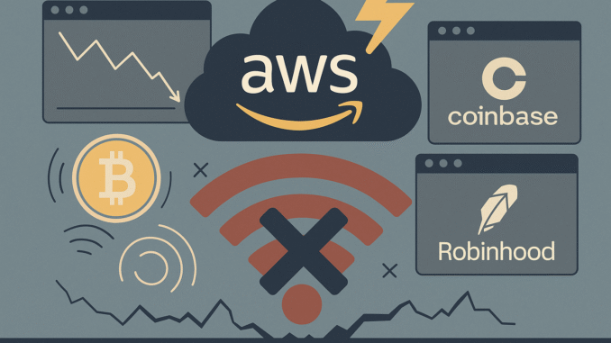 Crypto traders locked out as AWS outage cripples Coinbase and Crypto traders locked out as AWS outage cripples Coinbase and Robinhood